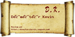 Dömötör Kevin névjegykártya